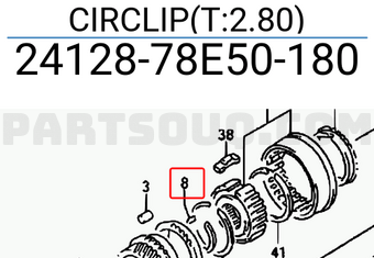 Suzuki 2412878E50180 CIRCLIP(T:2.80)
