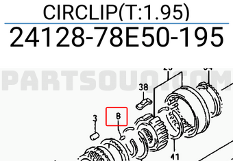 Suzuki 2412878E50195 CIRCLIP(T:1.95)