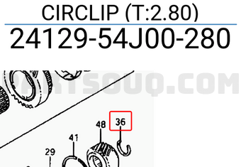 Suzuki 2412954J00280 CIRCLIP (T:2.80)