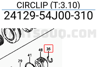 Suzuki 2412954J00310 CIRCLIP (T:3.10)