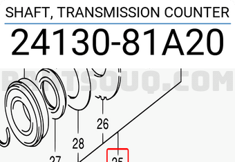 Suzuki 2413081A20 SHAFT, TRANSMISSION COUNTER