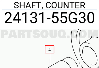 Suzuki 2413155G30 SHAFT, COUNTER