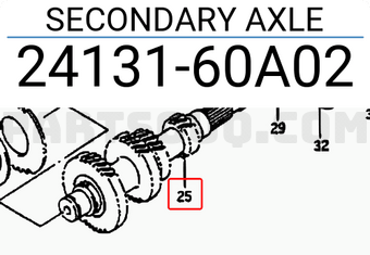 Suzuki 2413160A02 SECONDARY AXLE