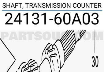 Suzuki 2413160A03 SHAFT, TRANSMISSION COUNTER