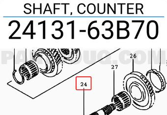 Suzuki 2413163B70 SHAFT, COUNTER