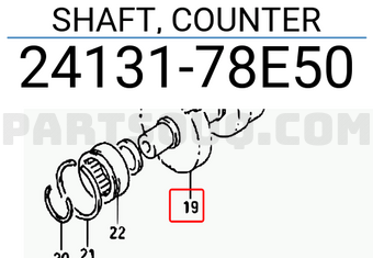 Suzuki 2413178E50 SHAFT, COUNTER