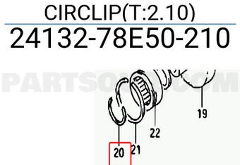 Suzuki 2413278E50210 CIRCLIP(T:2.10)