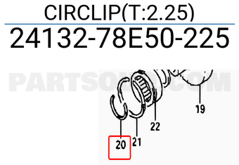 Suzuki 2413278E50225 CIRCLIP(T:2.25)