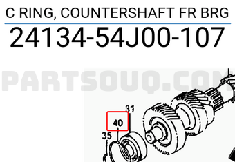Suzuki 2413454J00107 C RING, COUNTERSHAFT FR BRG