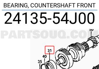 Suzuki 2413554J00 BEARING, COUNTERSHAFT FRONT