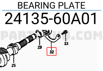 Suzuki 2413560A01 BEARING PLATE