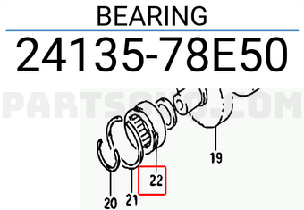 Suzuki 2413578E50 BEARING