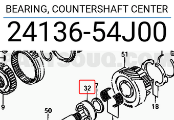 Suzuki 2413654J00 BEARING, COUNTERSHAFT CENTER