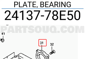 Suzuki 2413778E50 PLATE, BEARING