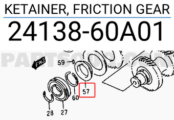 Suzuki 2413860A01 KETAINER, FRICTION GEAR