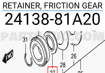 Suzuki 2413881A20 RETAINER, FRICTION GEAR