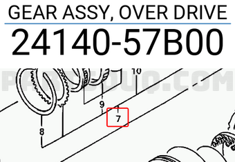 Suzuki 2414057B00 GEAR ASSY, OVER DRIVE