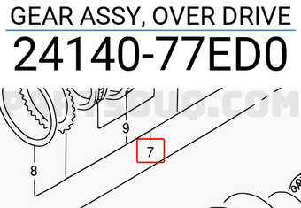 Suzuki 2414077ED0 GEAR ASSY, OVER DRIVE