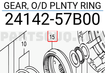 Suzuki 2414257B00 GEAR, O/D PLNTY RING