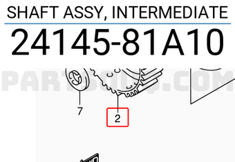 Suzuki 2414581A10 SHAFT ASSY, INTERMEDIATE
