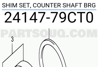 Suzuki 2414779CT0 SHIM SET, COUNTER SHAFT BRG