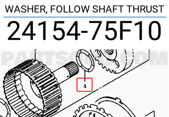 Suzuki 2415475F10 WASHER, FOLLOW SHAFT THRUST