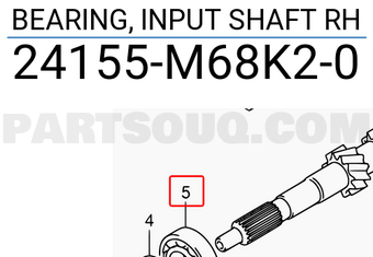 Suzuki 24155M68K20 BEARING, INPUT SHAFT RH