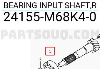 Suzuki 24155M68K40 BEARING INPUT SHAFT,R