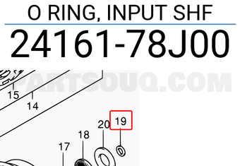 Suzuki 2416178J00 O RING, INPUT SHF