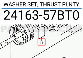 Suzuki 2416357BT0 WASHER SET, THRUST PLNTY