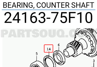 Suzuki 2416375F10 BEARING, COUNTER SHAFT