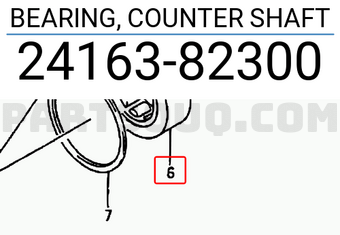 Suzuki 2416382300 BEARING, COUNTER SHAFT