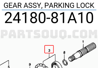 Suzuki 2418081A10 GEAR ASSY, PARKING LOCK