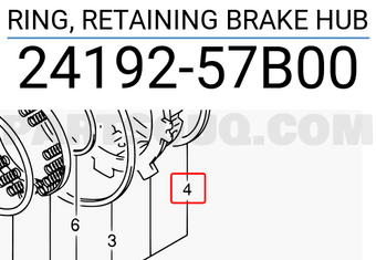 Suzuki 2419257B00 RING, RETAINING BRAKE HUB
