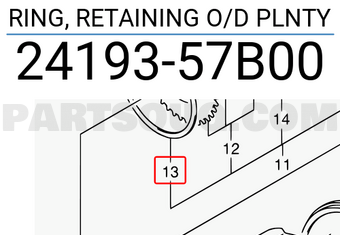 Suzuki 2419357B00 RING, RETAINING O/D PLNTY