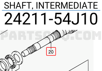 Suzuki 2421154J10 SHAFT, INTERMEDIATE
