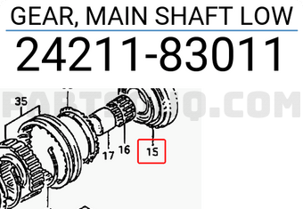Suzuki 2421183011 GEAR, MAIN SHAFT LOW