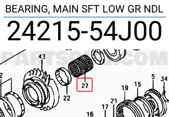 Suzuki 2421554J00 BEARING, MAIN SFT LOW GR NDL