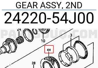 Suzuki 2422054J00 GEAR ASSY, 2ND
