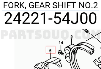 Suzuki 2422154J00 FORK, GEAR SHIFT NO.2