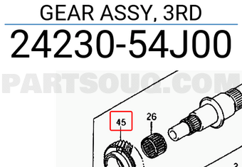 Suzuki 2423054J00 GEAR ASSY, 3RD