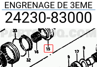 Suzuki 2423083000 ENGRENAGE DE 3EME