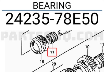 Suzuki 2423578E50 BEARING