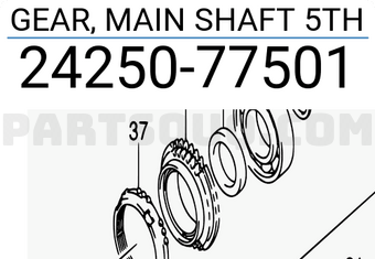 Suzuki 2425077501 GEAR, MAIN SHAFT 5TH