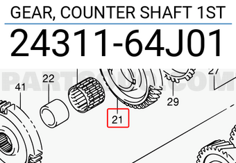 Suzuki 2431164J01 GEAR, COUNTER SHAFT 1ST