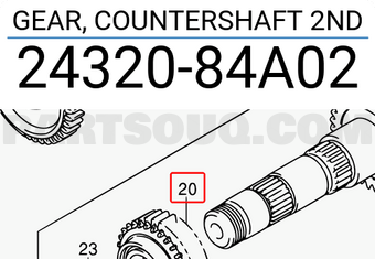 Suzuki 2432084A02 GEAR, COUNTERSHAFT 2ND
