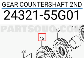 Suzuki 2432155G01 GEAR COUNTERSHAFT 2ND