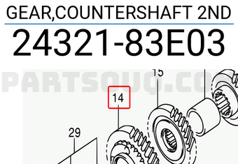 Suzuki 2432183E03 GEAR,COUNTERSHAFT 2ND