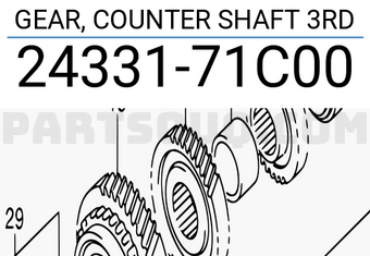 Suzuki 2433171C00 GEAR, COUNTER SHAFT 3RD