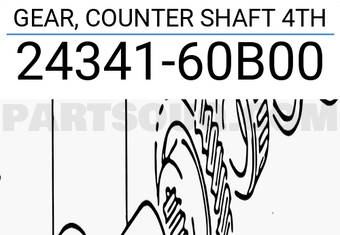 Suzuki 2434160B00 GEAR, COUNTER SHAFT 4TH